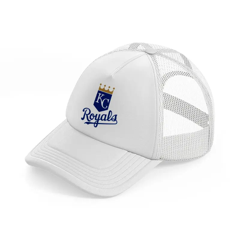 kansas city royals emblem-white-trucker-hat
