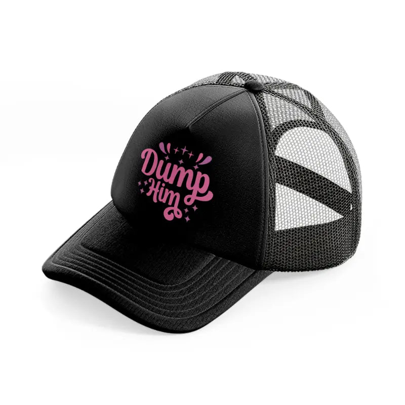 dump him-black-trucker-hat