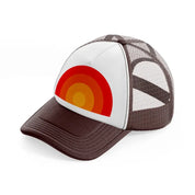 sunset abstract-brown-trucker-hat