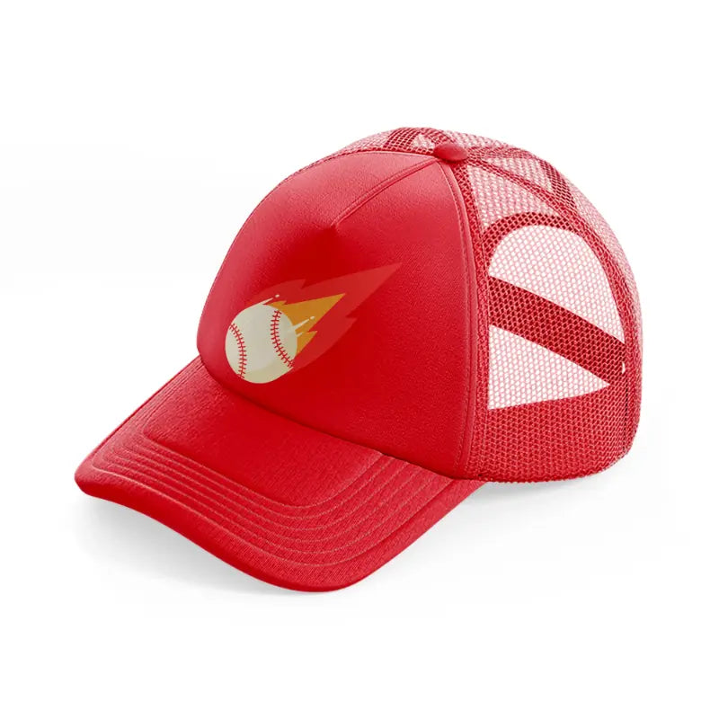 baseball speeding-red-trucker-hat