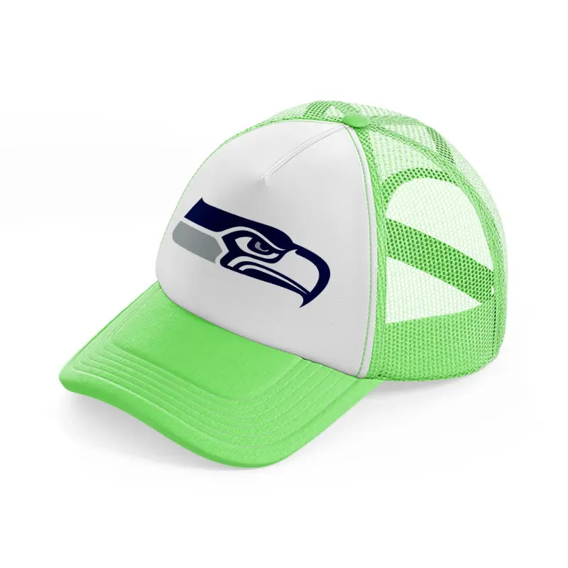 seattle seahawks emblem-lime-green-trucker-hat