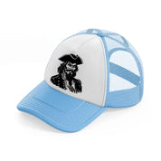 captain image sky blue trucker hat