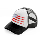 baseball american flag-black-and-white-trucker-hat