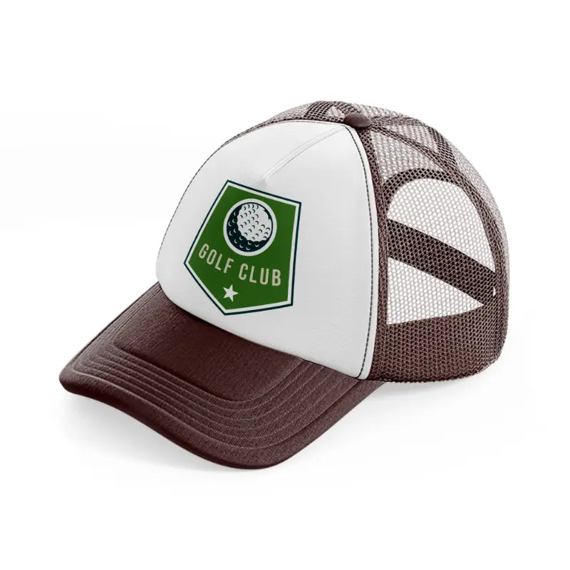 golf club green brown trucker hat