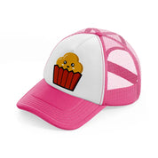 cupcake neon pink trucker hat