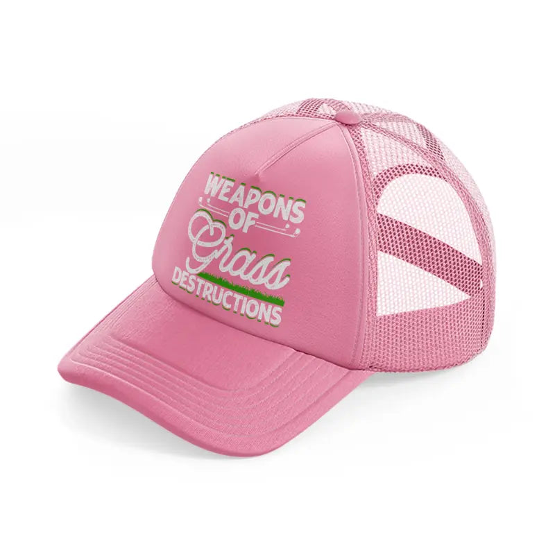 weapons of grass destructions-pink-trucker-hat