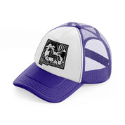 new mexico art-purple-trucker-hat