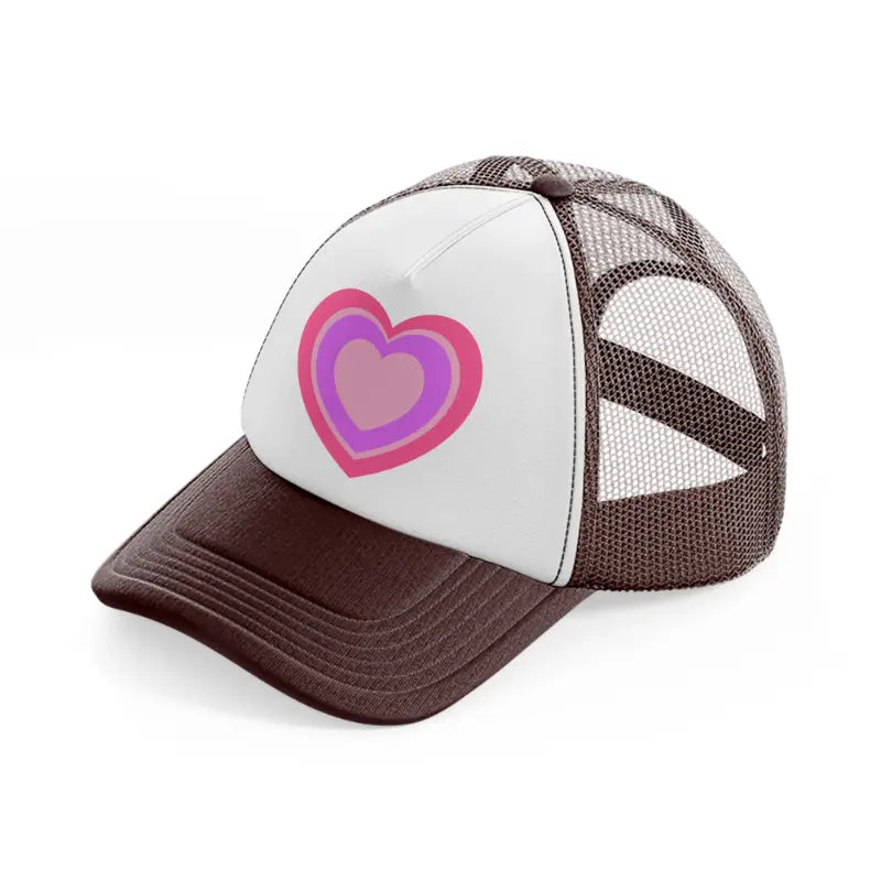 heart brown trucker hat