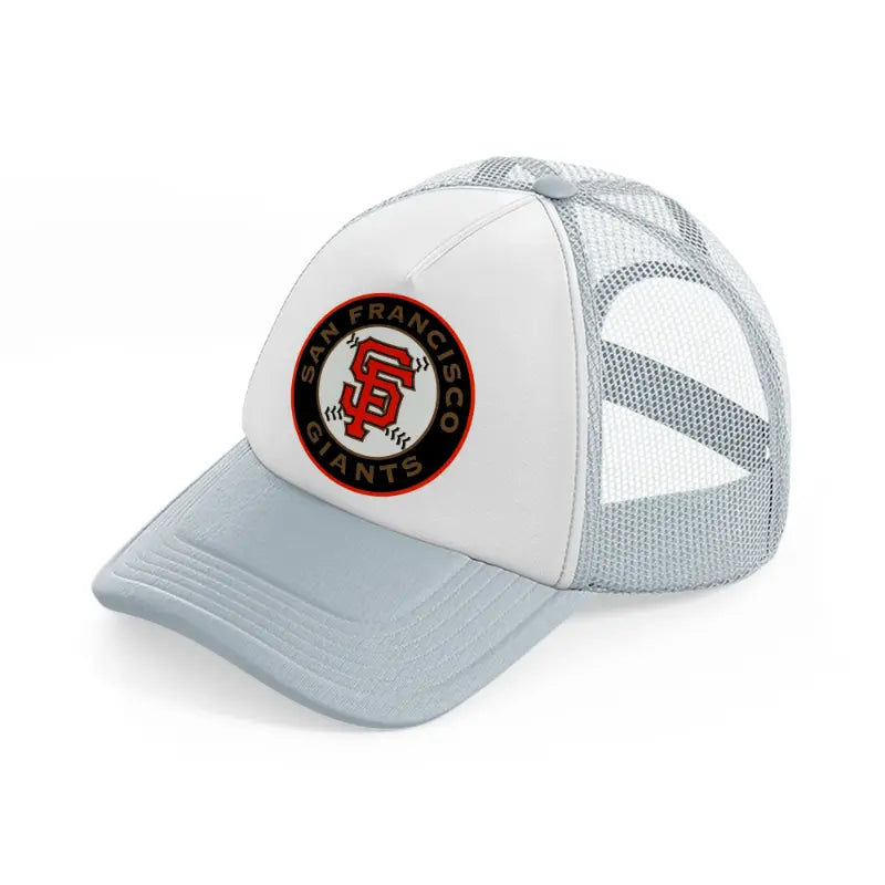 san francisco giants badge-grey-trucker-hat