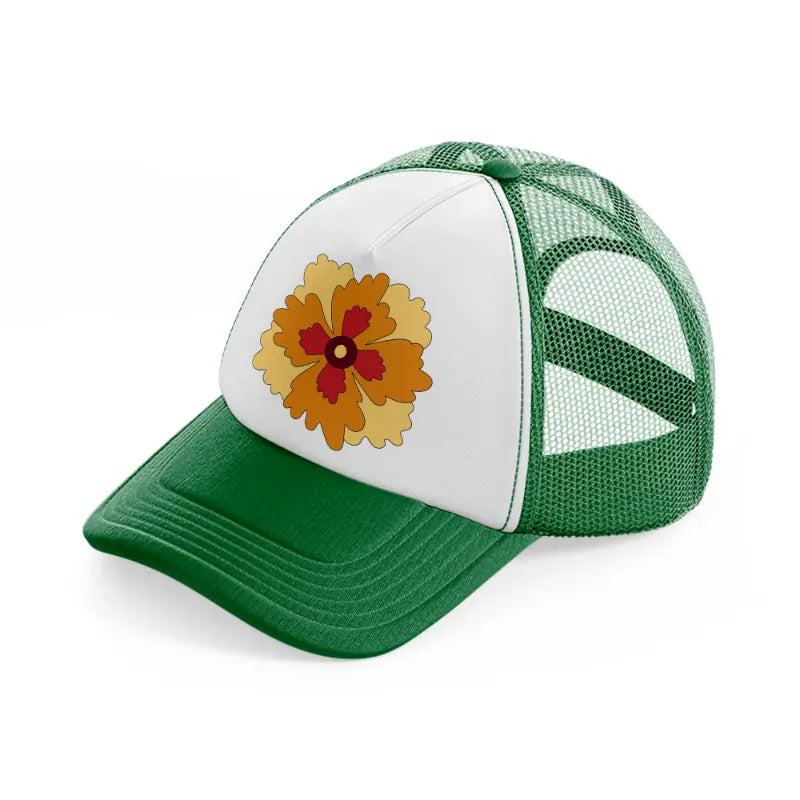 floral elements-13-green-and-white-trucker-hat