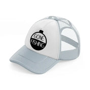 gone fishing vinyl-grey-trucker-hat