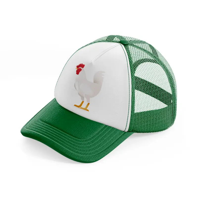 049-rooster-green-and-white-trucker-hat
