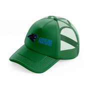 carolina panthers full logo-green-trucker-hat