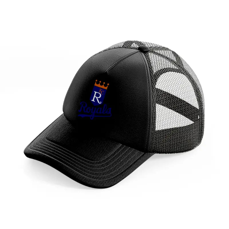 royals badge-black-trucker-hat