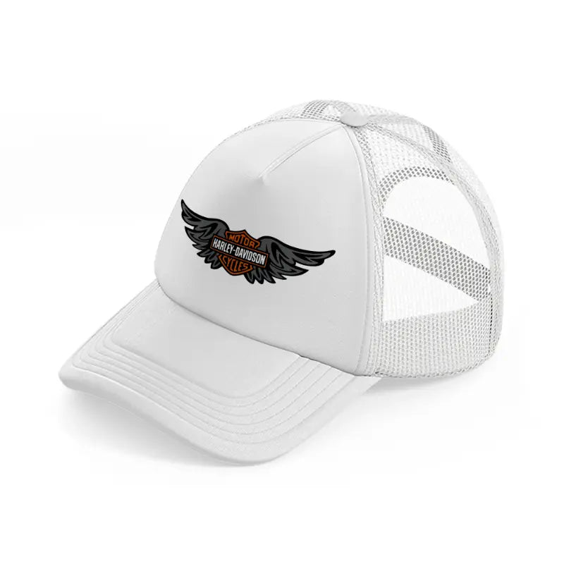 harley-davidson eagle wing-white-trucker-hat