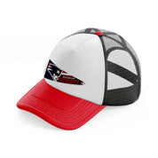 new england patriots flag-red-and-black-trucker-hat