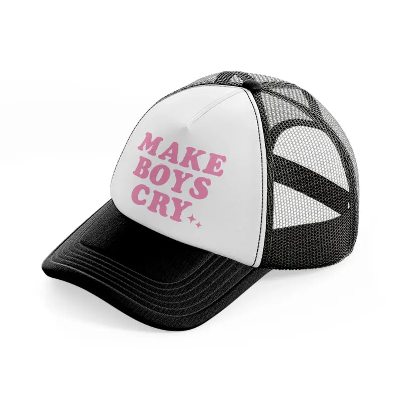 make boys cry-black-and-white-trucker-hat