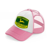 john deere quality farm equipment-pink-and-white-trucker-hat