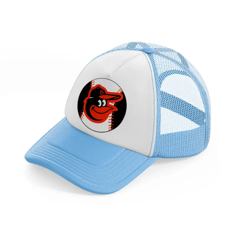 baltimore orioles baseball ball sky blue trucker hat