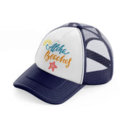 aloha beaches-navy-blue-and-white-trucker-hat