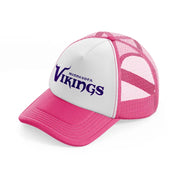 minnesota vikings purple-neon-pink-trucker-hat