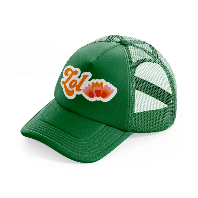 retro positive stickers (12) green trucker hat