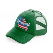 missouri flag-green-trucker-hat