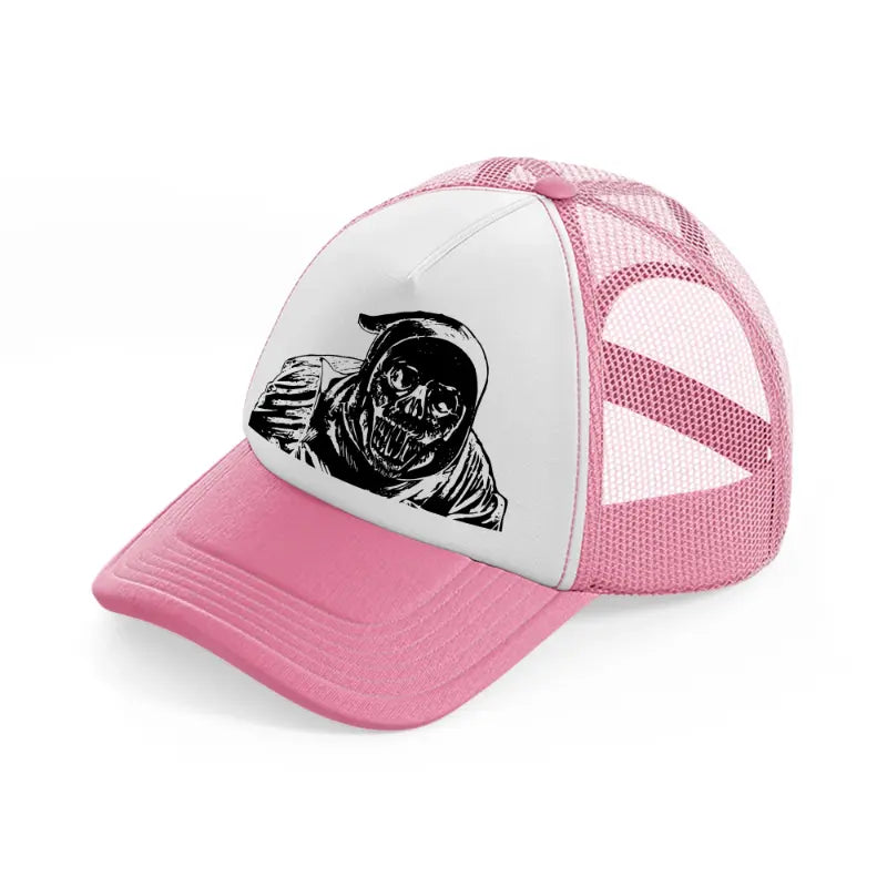 halloween witch pink and white trucker hat