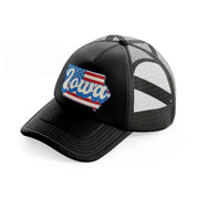 iowa flag-black-trucker-hat