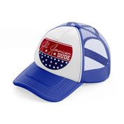 all american dude-01-blue-and-white-trucker-hat