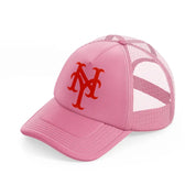 new york giants orange-pink-trucker-hat