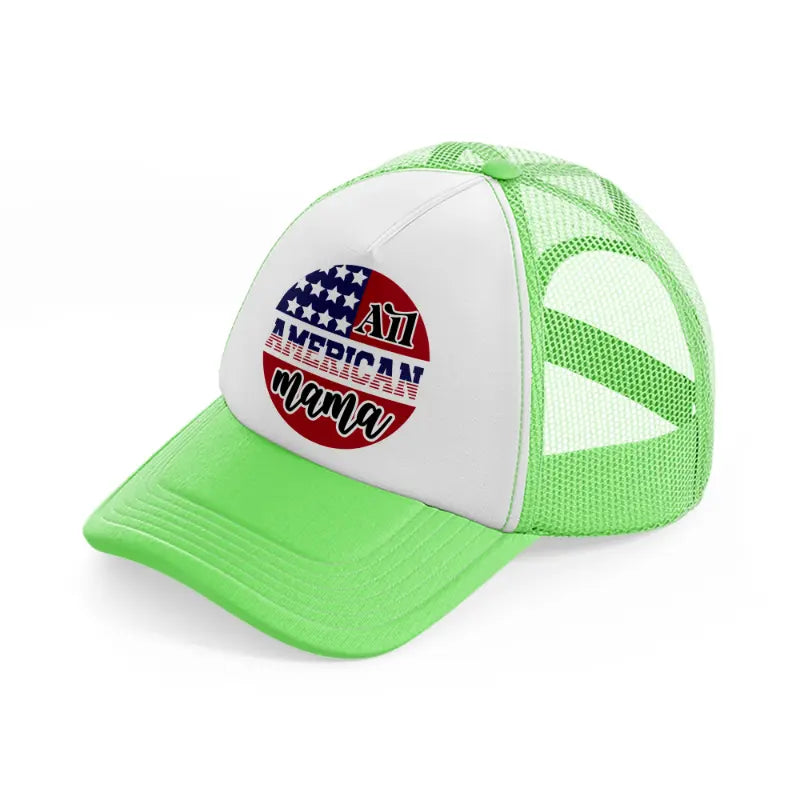 all american mama-01-lime-green-trucker-hat