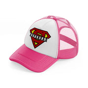 super dad color-neon-pink-trucker-hat