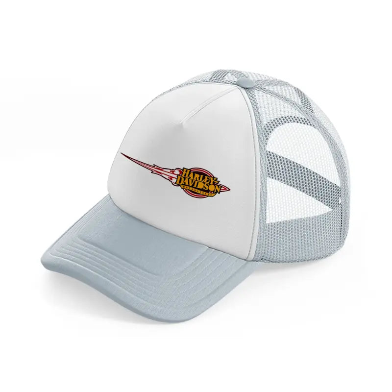 harley-davidson motorcycles golden-grey-trucker-hat