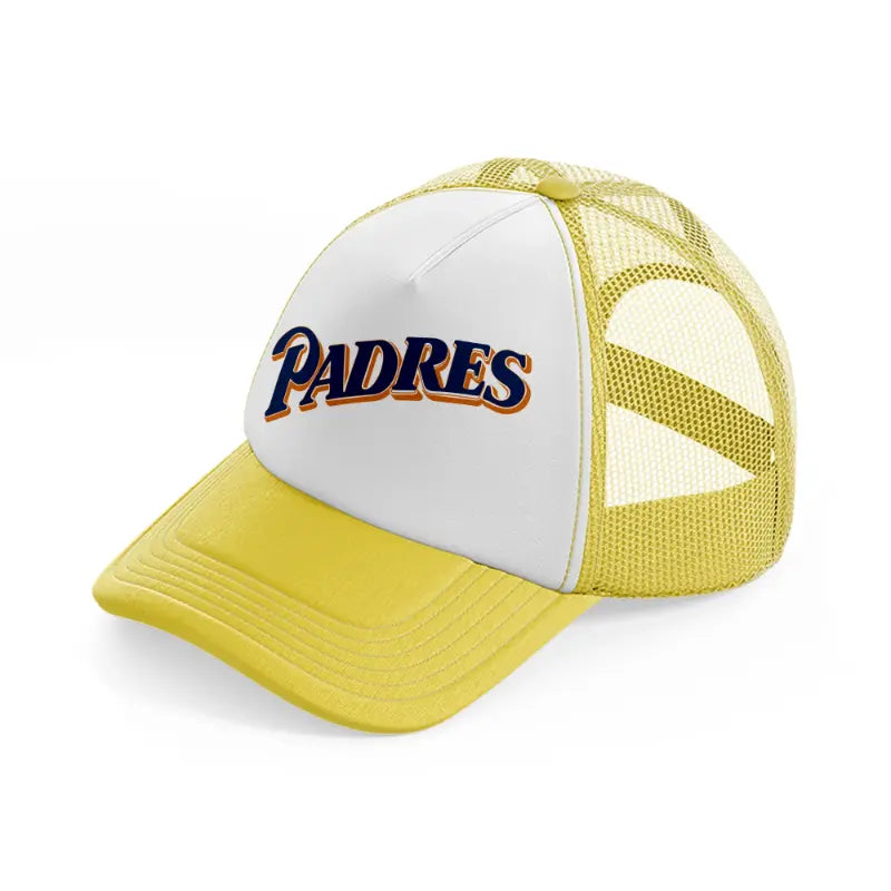 padres minimalist-yellow-trucker-hat
