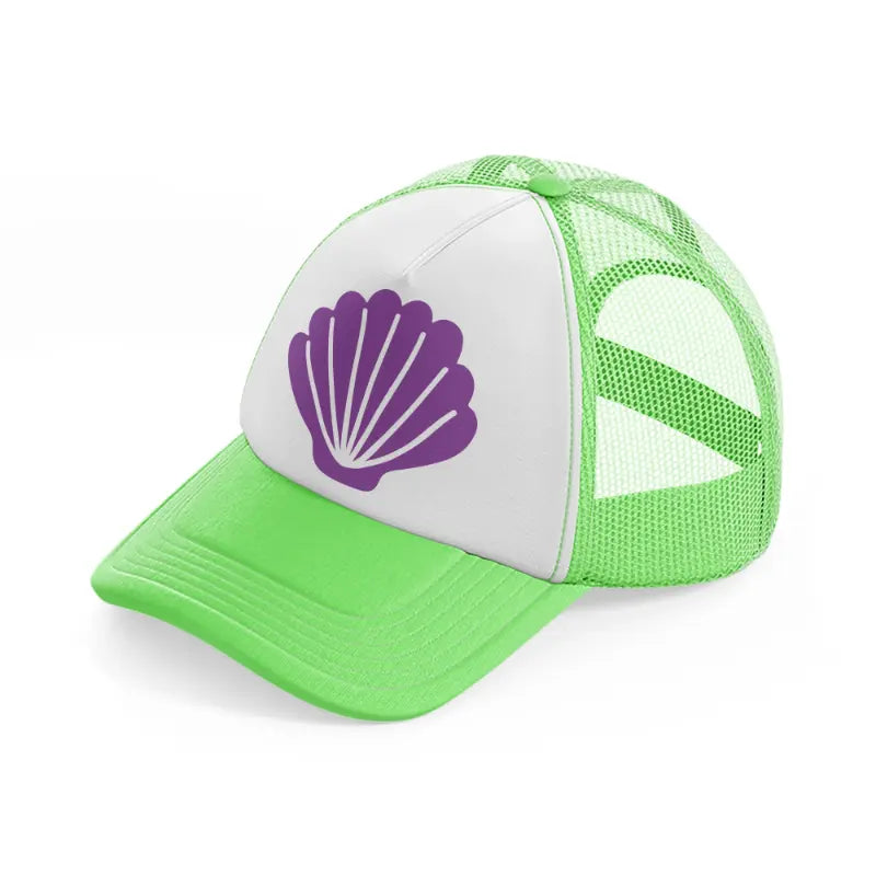 seashell lime green trucker hat