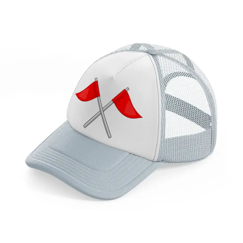golf flags-grey-trucker-hat