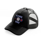 game day-black-trucker-hat