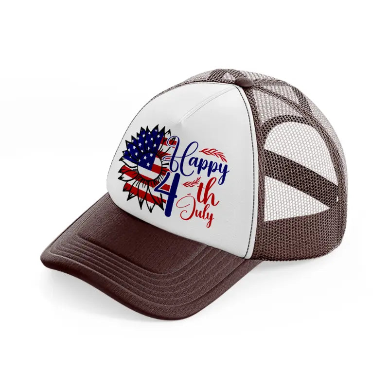 happy 4th july-01-brown-trucker-hat