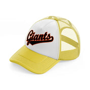 giants supporter-yellow-trucker-hat