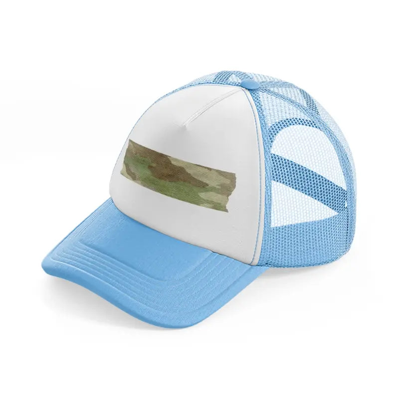 camo washed-sky-blue-trucker-hat