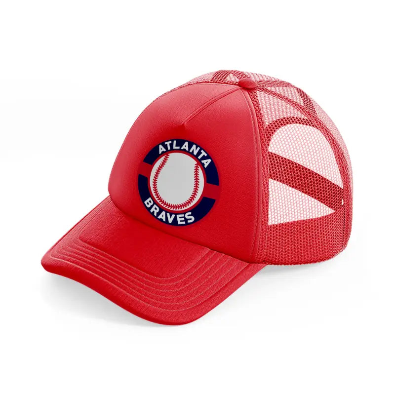 atlanta braves retro-red-trucker-hat