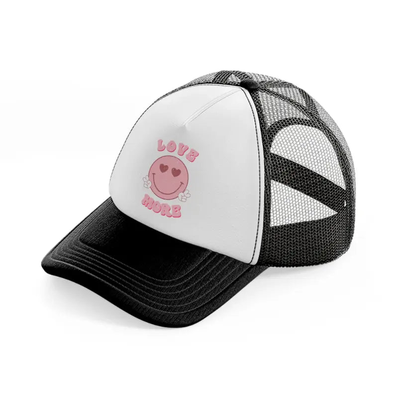 love more black and white trucker hat