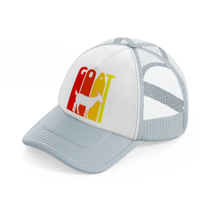 goat retro vintage-grey-trucker-hat