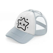 cute star-grey-trucker-hat