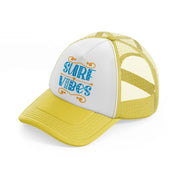 surf vibes yellow trucker hat