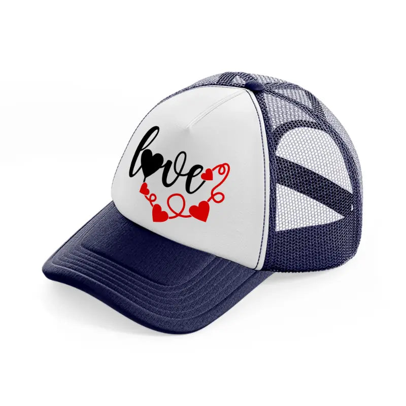 love b&r-navy-blue-and-white-trucker-hat