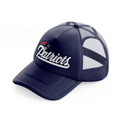 new england patriots logo-navy-blue-trucker-hat