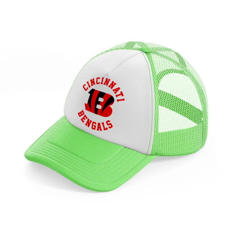 cincinnati bengals circle-lime-green-trucker-hat