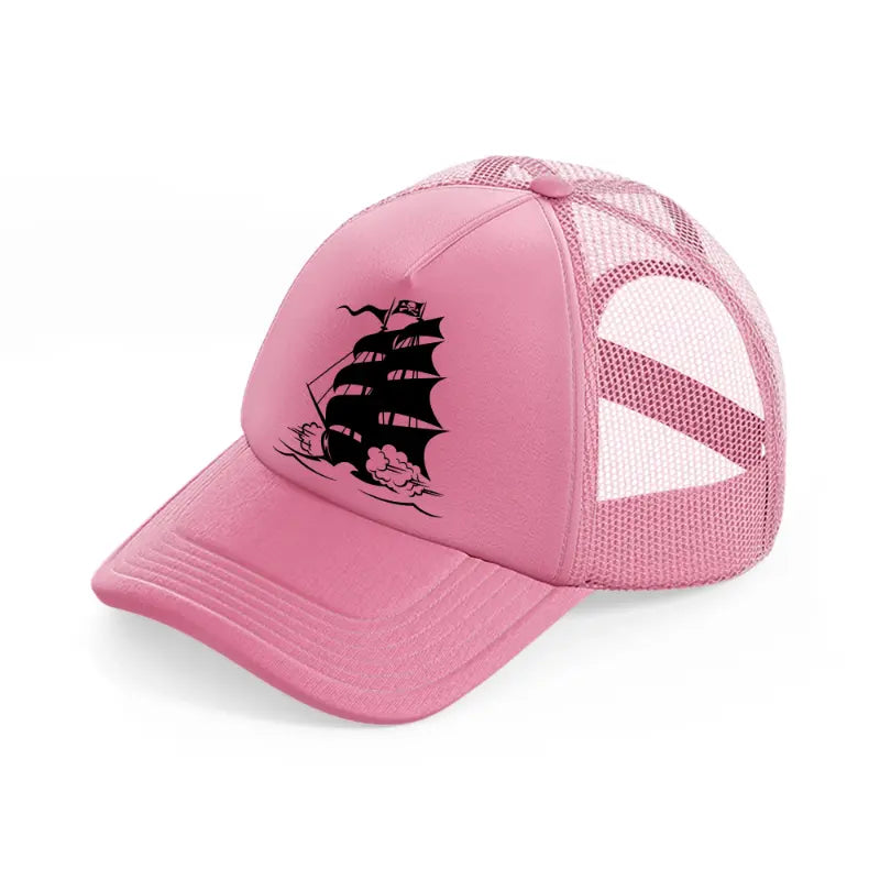 vector ship-pink-trucker-hat